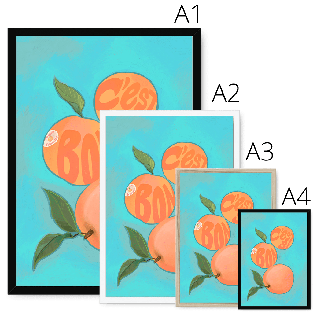 Pêches Giclée Framed Print Intercontinental Fruitery Framed Print