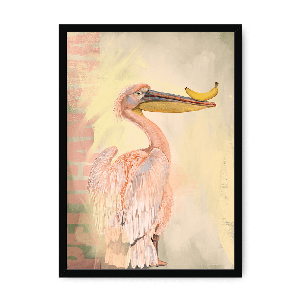 Pelicanana Framed Print Food Fur & Feathers A3 (297 X 420 mm) / Black / No Mount (All Art) Framed Print