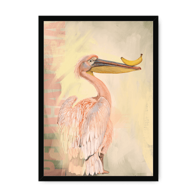 Pelicanana Framed Print Food Fur & Feathers A3 (297 X 420 mm) / Black / No Mount (All Art) Framed Print