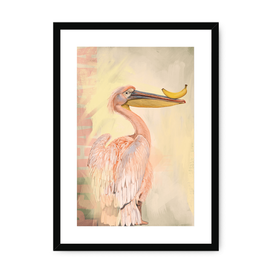 Pelicanana Framed Print Food Fur & Feathers A3 (297 X 420 mm) / Black / White Mount Framed Print
