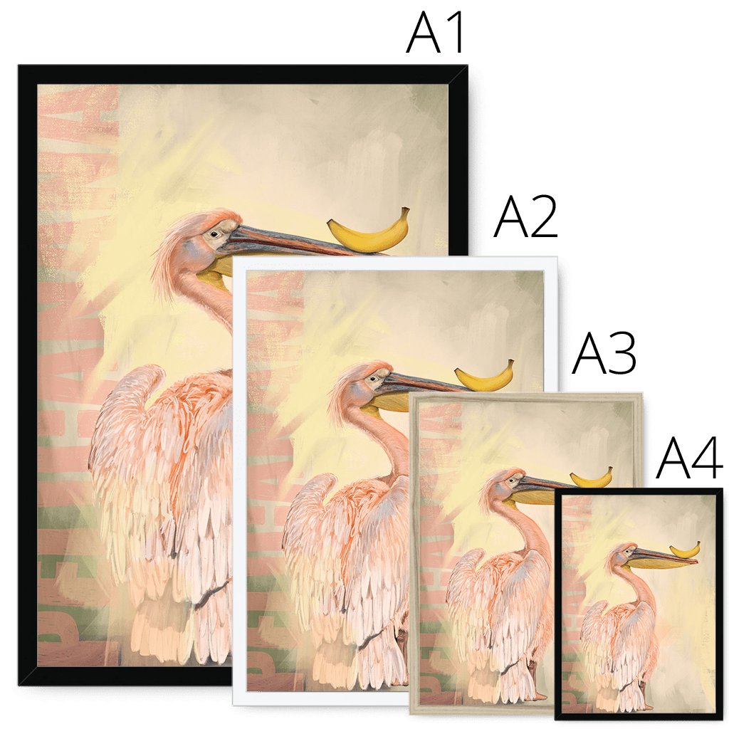 Pelicanana Framed Print Food Fur & Feathers Framed Print