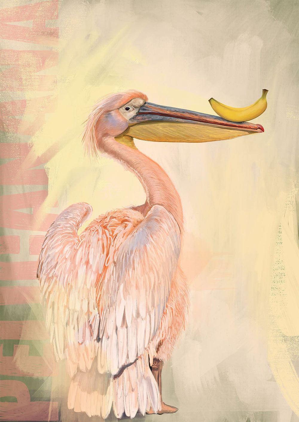 Pelicanana Giclée Art Print Food Fur & Feathers Art Print