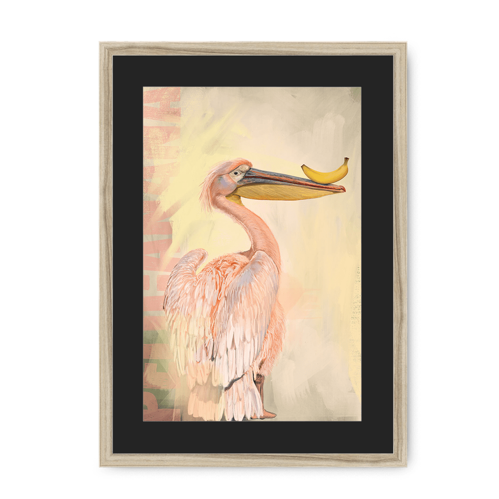 Pelicanana Framed Print Food Fur & Feathers A3 (297 X 420 mm) / Natural / Black Mount Framed Print