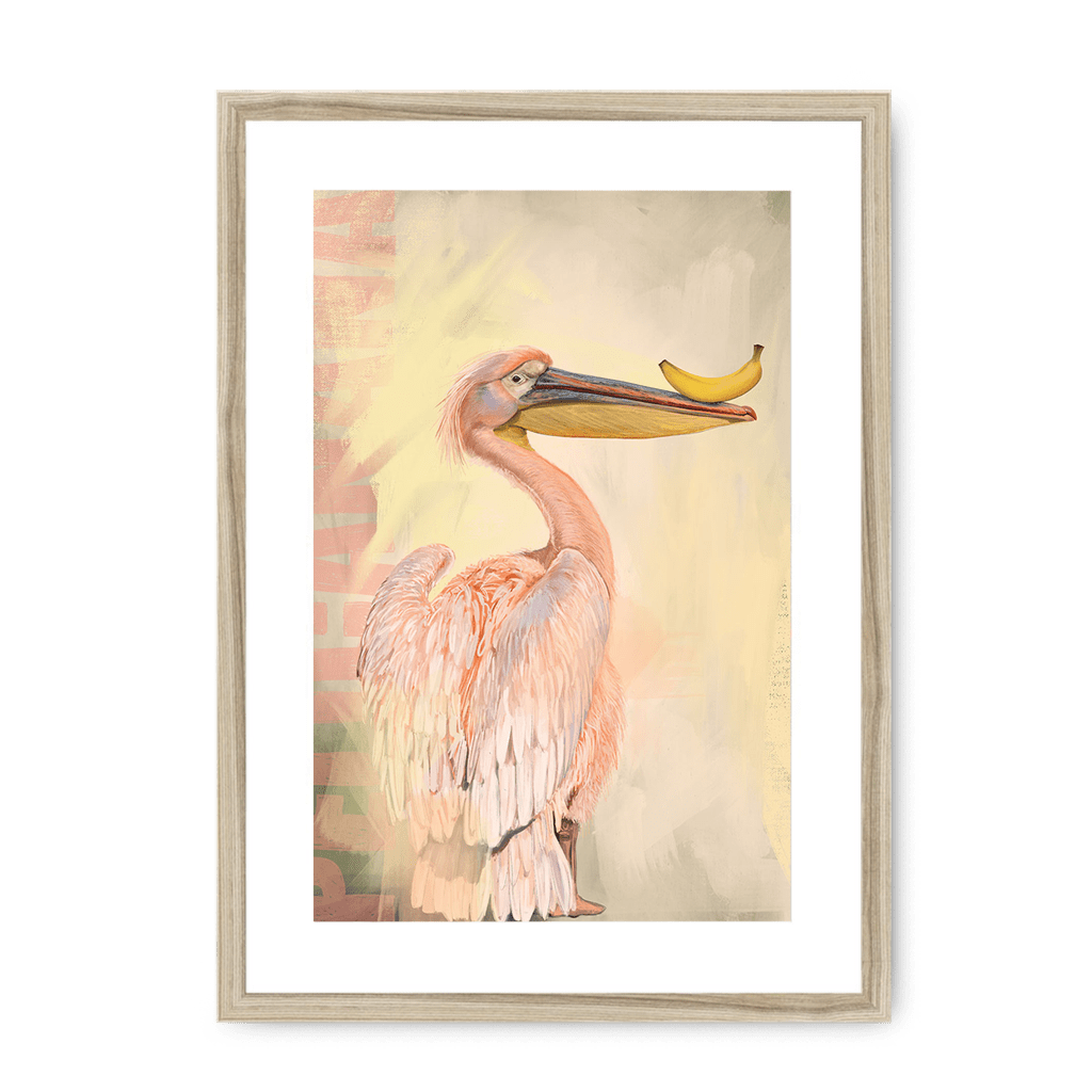 Pelicanana Framed Print Food Fur & Feathers A3 (297 X 420 mm) / Natural / White Mount Framed Print