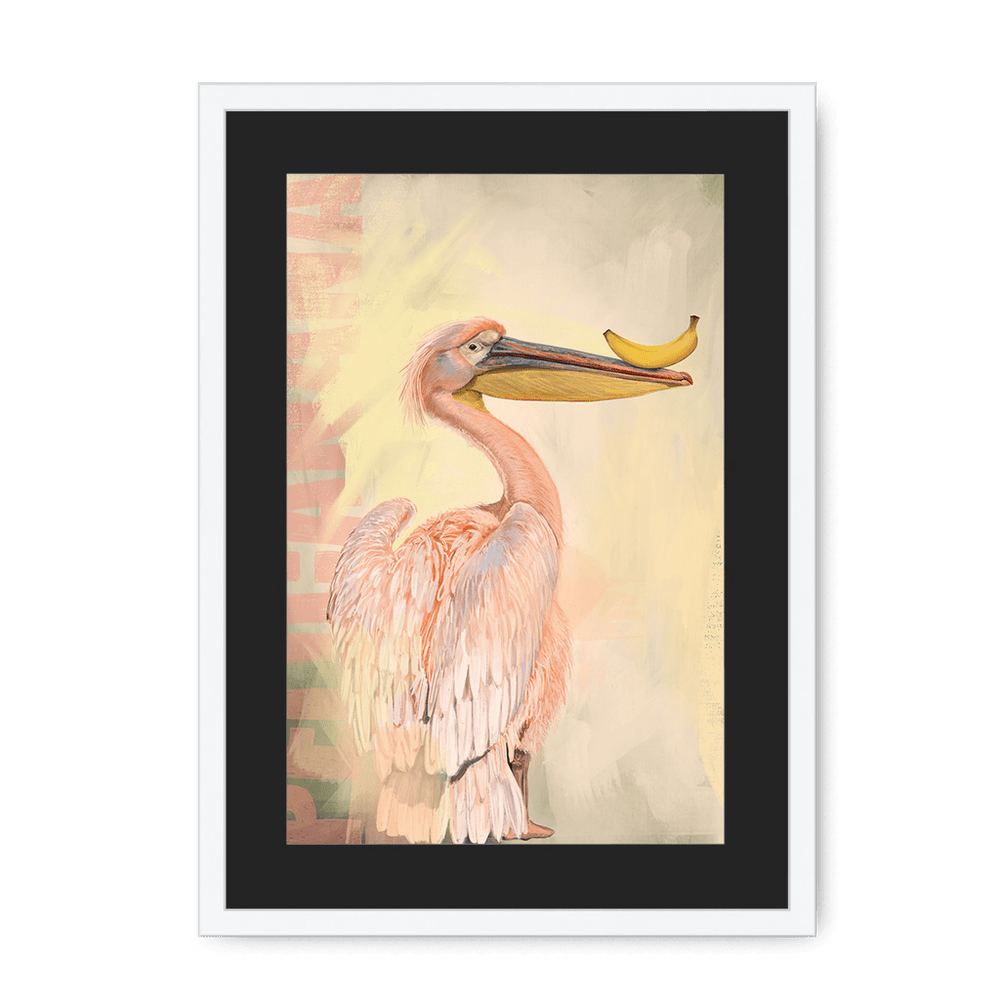 Pelicanana Framed Print Food Fur & Feathers A3 (297 X 420 mm) / White / Black Mount Framed Print