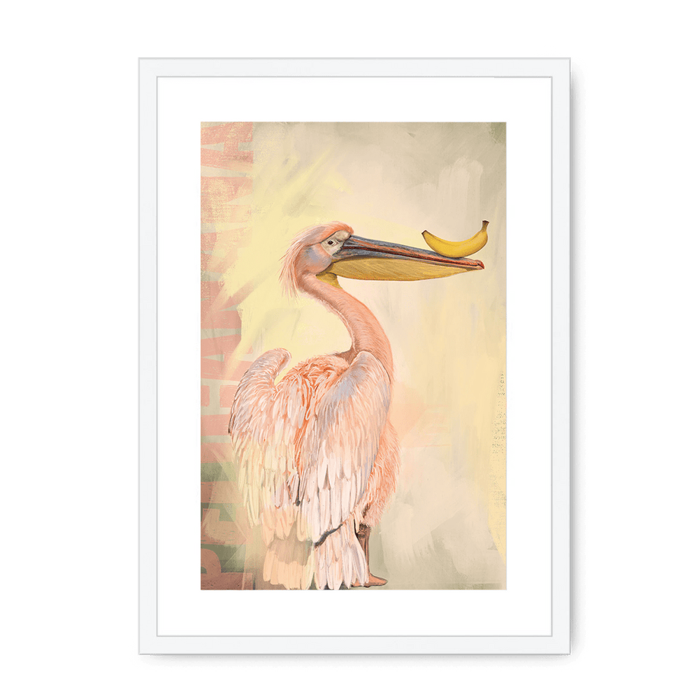 Pelicanana Framed Print Food Fur & Feathers A3 (297 X 420 mm) / White / White Mount Framed Print