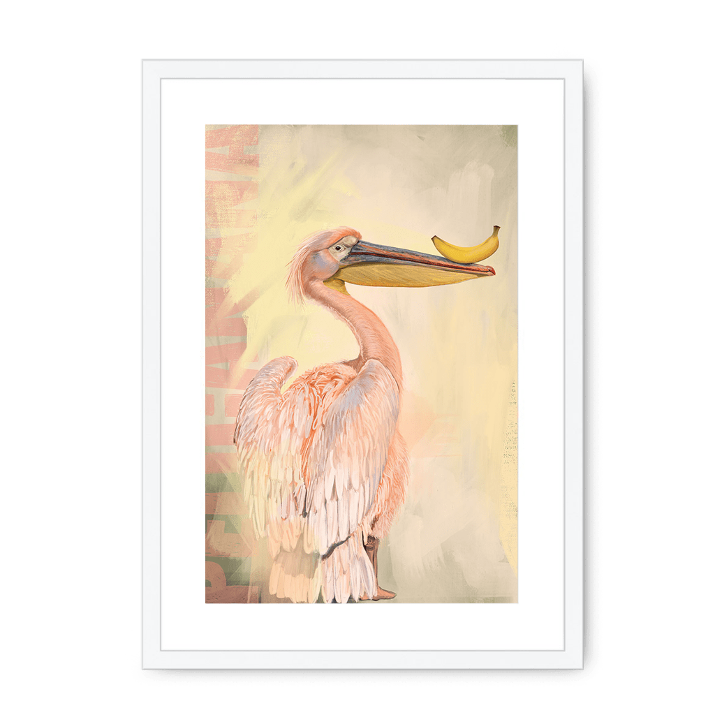 Pelicanana Framed Print Food Fur & Feathers A3 (297 X 420 mm) / White / White Mount Framed Print