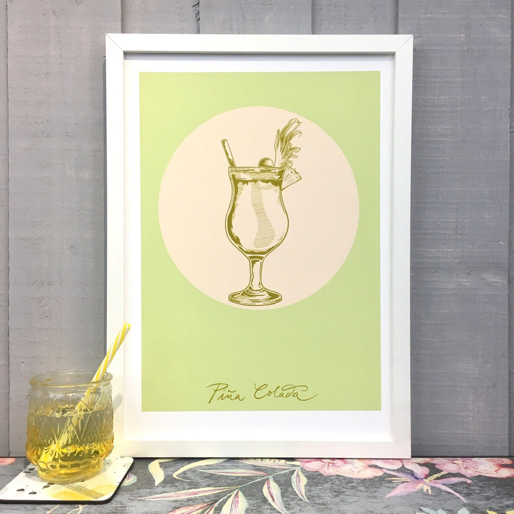 Piña Colada Giclée Art Print Cocktail Cavalcade Art Print