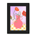 Poppies In Pink Framed Print Happy Stems A3 (297 X 420 mm) / Black / Black Mount Framed Print