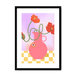 Poppies In Pink Framed Print Happy Stems A3 (297 X 420 mm) / Black / White Mount Framed Print
