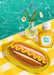 Poolside Hotdog Giclée Art Print Hôtel Dodo Art Print