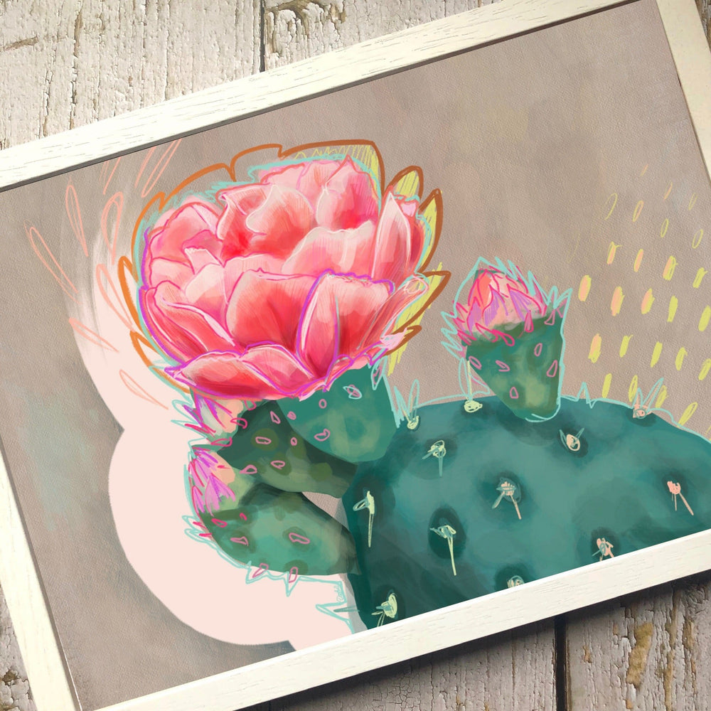 Prickly In Pink Giclée Art Print Heat Flares Art Print