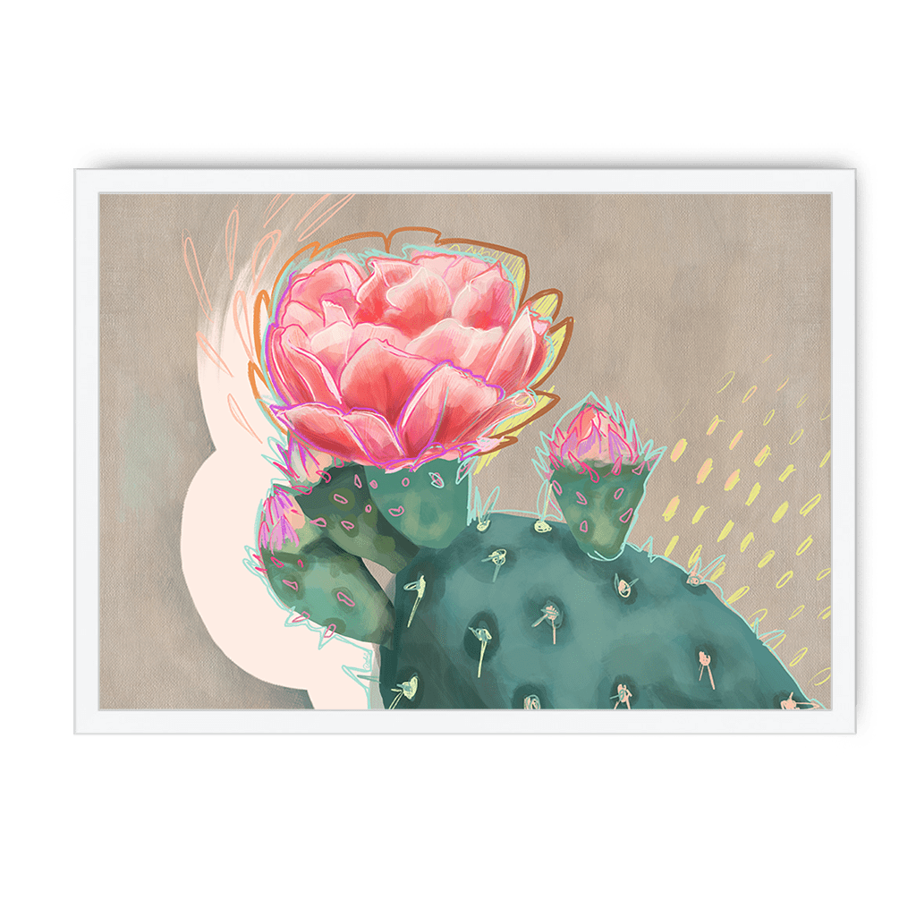 Prickly In Pink Framed Print Heat Flares A3 (297 X 420 mm) / White / No Mount (All Art) Framed Print