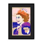 Queen Lizzy Framed Print Collage Corner A3 (297 X 420 mm) / Black / Black Mount Framed Print