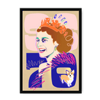 Queen Lizzy Framed Print Collage Corner A3 (297 X 420 mm) / Black / No Mount (All Art) Framed Print