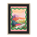 Queen Lizzy Framed Print Collage Corner A3 (297 X 420 mm) / Natural / Black Mount Framed Print