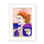 Queen Lizzy Framed Print Collage Corner A3 (297 X 420 mm) / White / White Mount Framed Print