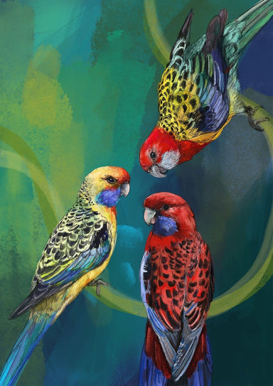 Rondel Of Rosellas Giclée Art Print The Gathering Art Print