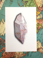 Rose Quartz Marble Matte Art Print Faceted Marble Art Print