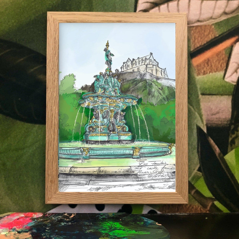 Ross Fountain Matte Art Print Essential Edinburgh Art Print