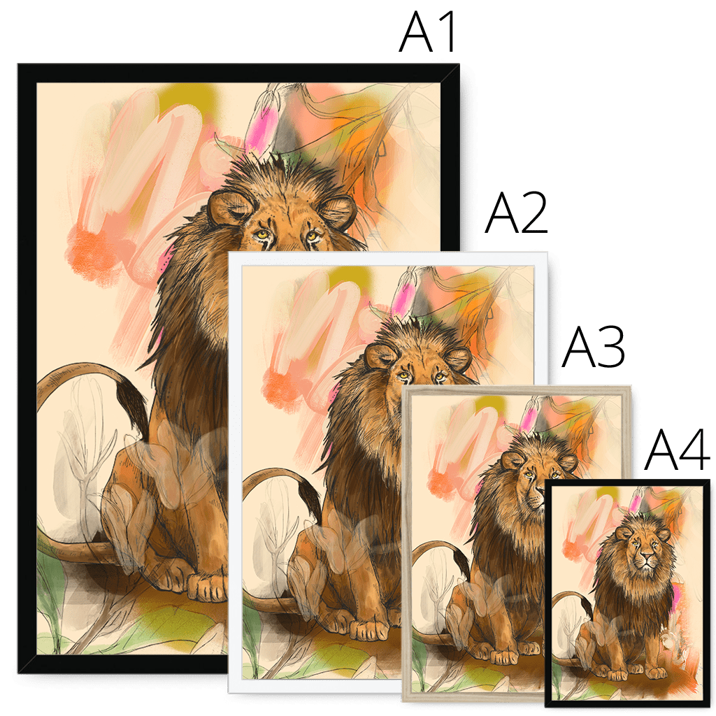 Savannah Suave Framed Print Pawky Paws Framed Print