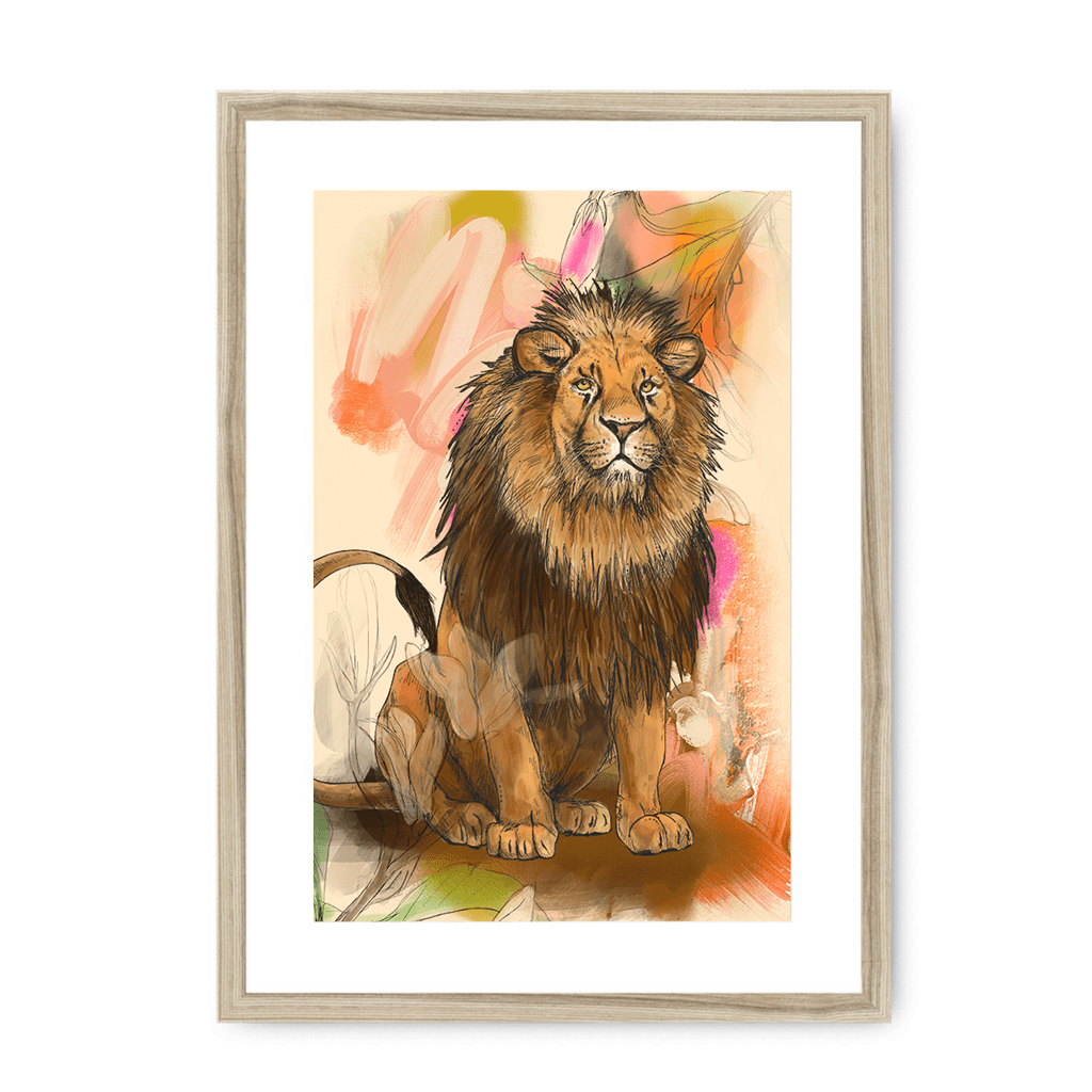 Savannah Suave Framed Print Pawky Paws A3 (297 X 420 mm) / Natural / White Mount Framed Print