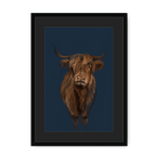 Kyloe Framed Print Food Fur & Feathers A3 (297 X 420 mm) / Black / Black Mount Framed Print