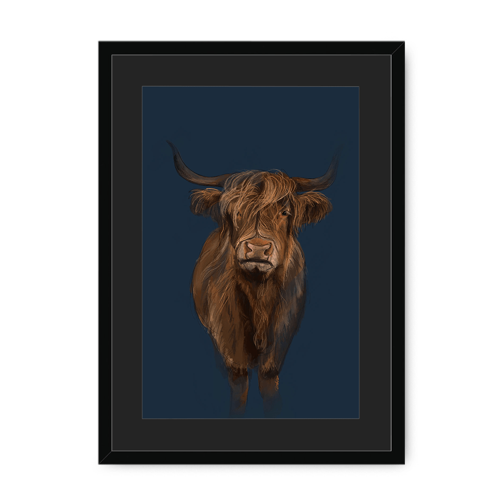 Kyloe Framed Print Food Fur & Feathers A3 (297 X 420 mm) / Black / Black Mount Framed Print