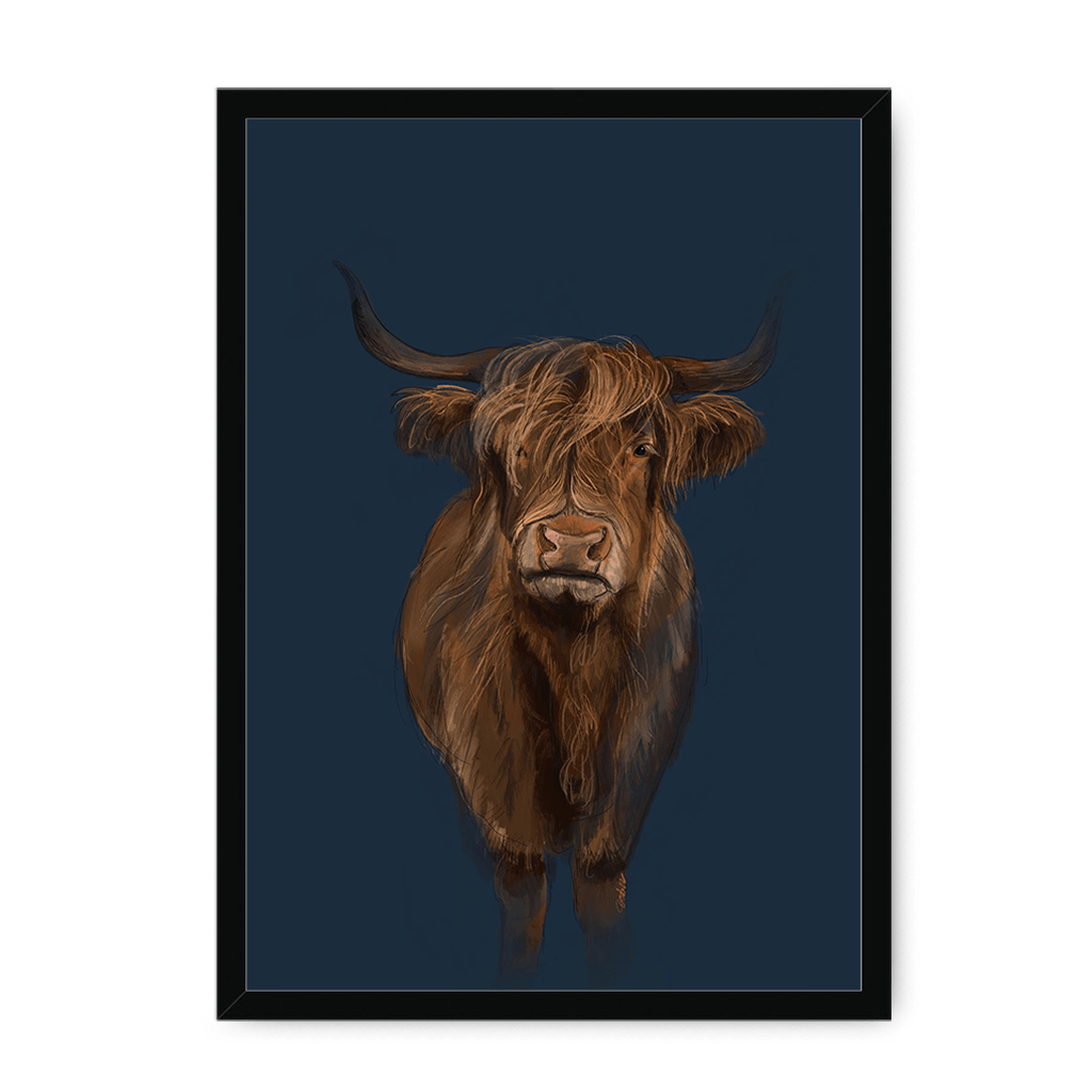 Kyloe Framed Print Food Fur & Feathers A3 (297 X 420 mm) / Black / No Mount (All Art) Framed Print