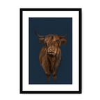 Kyloe Framed Print Food Fur & Feathers A3 (297 X 420 mm) / Black / White Mount Framed Print