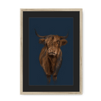 Kyloe Framed Print Food Fur & Feathers A3 (297 X 420 mm) / Natural / Black Mount Framed Print