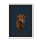 Kyloe Framed Print Food Fur & Feathers A3 (297 X 420 mm) / White / Black Mount Framed Print