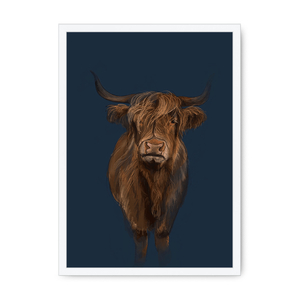 Kyloe Framed Print Food Fur & Feathers A3 (297 X 420 mm) / White / No Mount (All Art) Framed Print