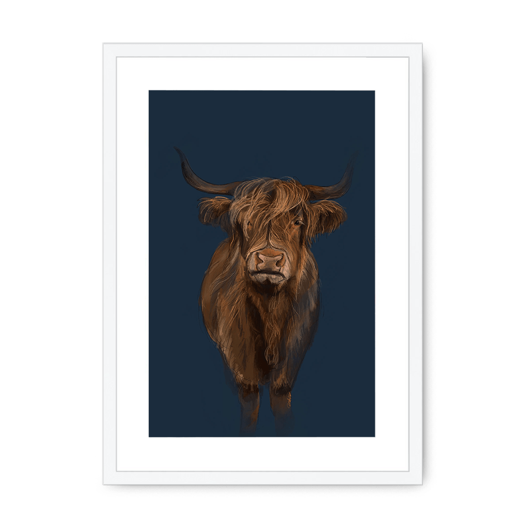 Kyloe Framed Print Food Fur & Feathers A3 (297 X 420 mm) / White / White Mount Framed Print