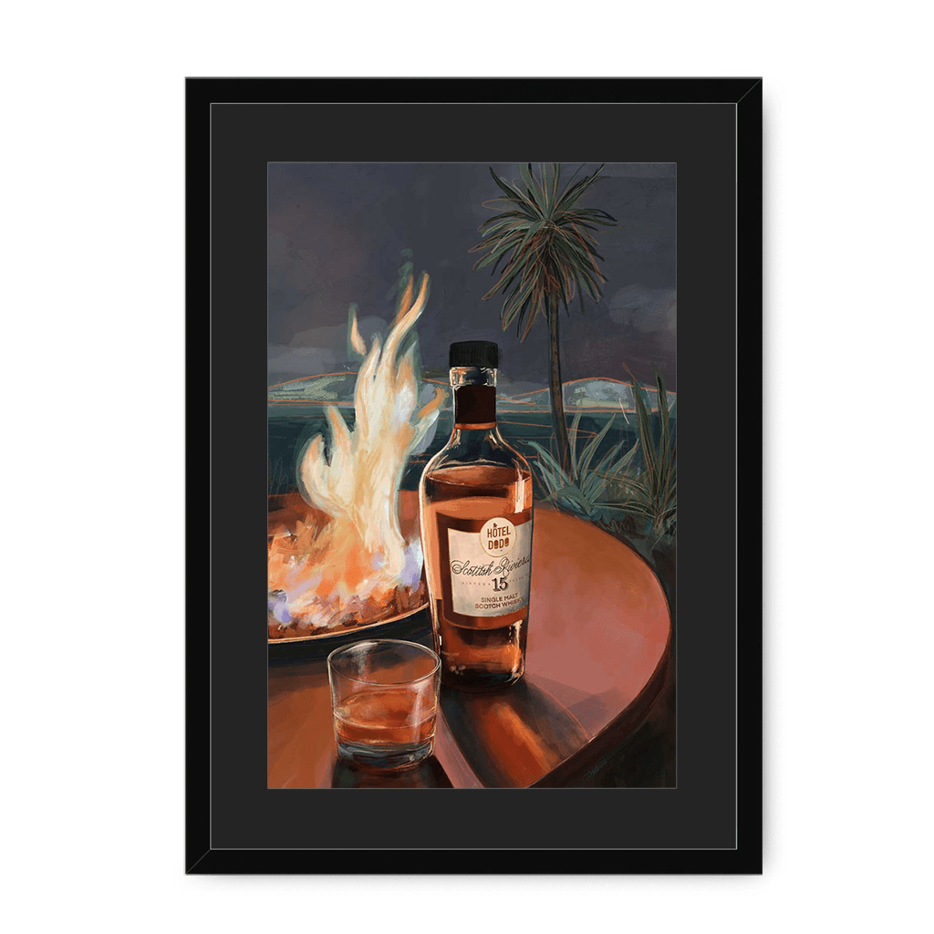 Scottish Riviera Framed Print Hôtel Dodo A3 (297 X 420 mm) / Black / Black Mount Framed Print