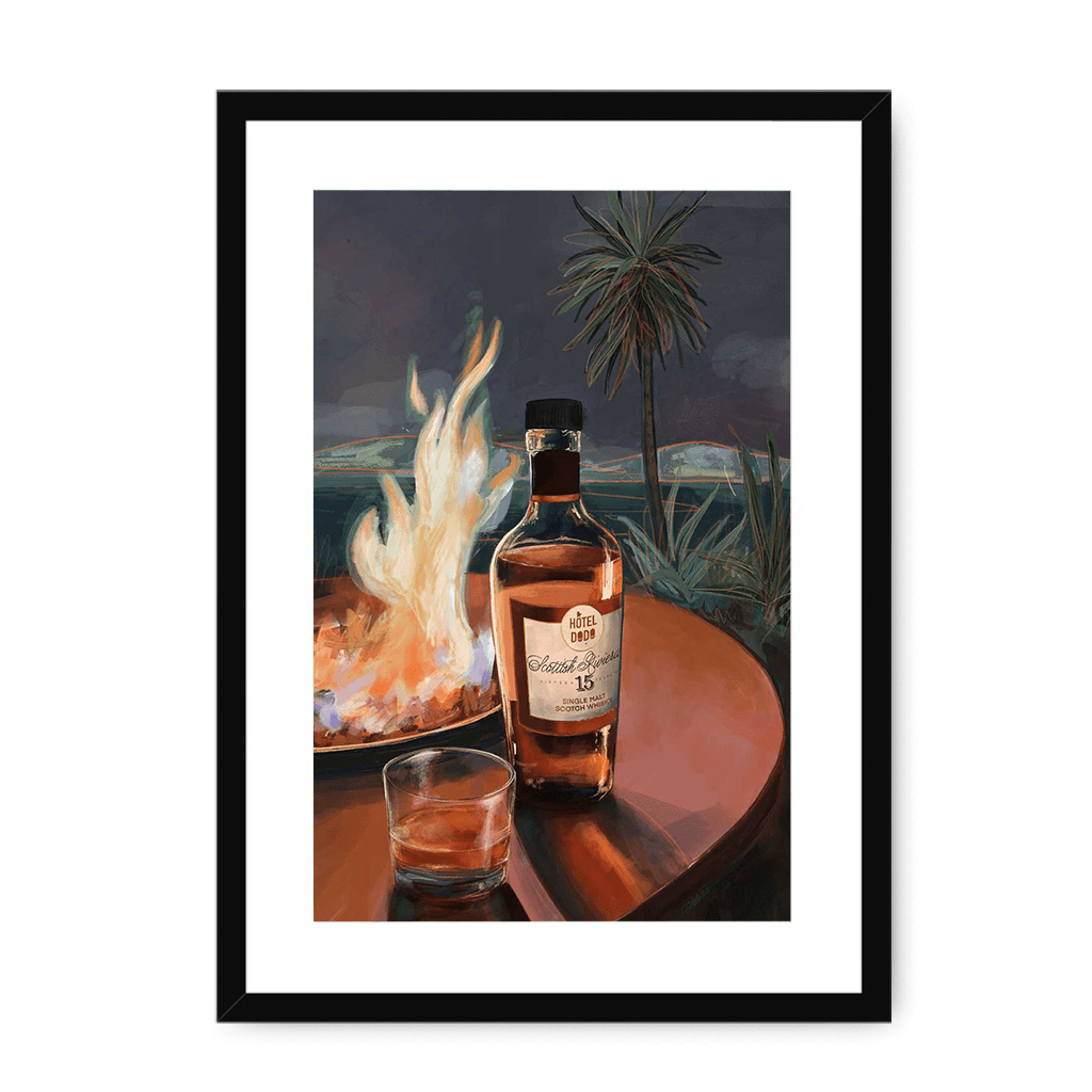 Scottish Riviera Framed Print Hôtel Dodo A3 (297 X 420 mm) / Black / White Mount Framed Print