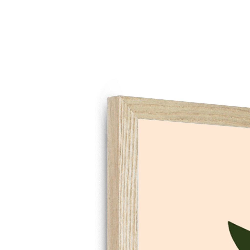 Sherlock Likes Gin Botanical Pink Framed Print Boozehound Framed Print