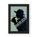 Sherlock Likes Gin Midnight Framed Print Boozehound A3 (297 X 420 mm) / White / Black Mount Framed Print