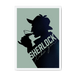 Sherlock Likes Gin Midnight Framed Print Boozehound A3 (297 X 420 mm) / White / No Mount (All Art) Framed Print