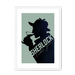 Sherlock Likes Gin Midnight Framed Print Boozehound A3 (297 X 420 mm) / White / White Mount Framed Print