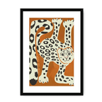 Leopard Des Neiges Framed Print Aventures Des Créatures A3 (297 X 420 mm) / Black / White Mount Framed Print