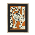 Leopard Des Neiges Framed Print Aventures Des Créatures A3 (297 X 420 mm) / Natural / Black Mount Framed Print