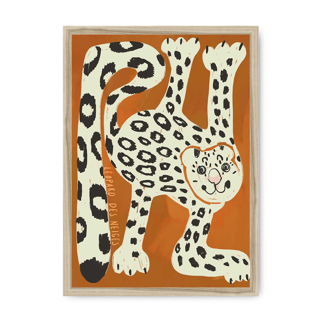 Leopard Des Neiges Framed Print Aventures Des Créatures A3 (297 X 420 mm) / Natural / No Mount (All Art) Framed Print