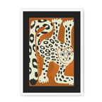 Leopard Des Neiges Framed Print Aventures Des Créatures A3 (297 X 420 mm) / White / Black Mount Framed Print