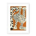 Leopard Des Neiges Framed Print Aventures Des Créatures A3 (297 X 420 mm) / White / White Mount Framed Print