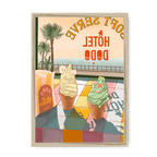Seaside Soft Serve Framed Print Hôtel Dodo A3 (297 X 420 mm) / Natural / No Mount (All Art) Framed Print