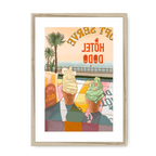 Seaside Soft Serve Framed Print Hôtel Dodo A3 (297 X 420 mm) / Natural / White Mount Framed Print