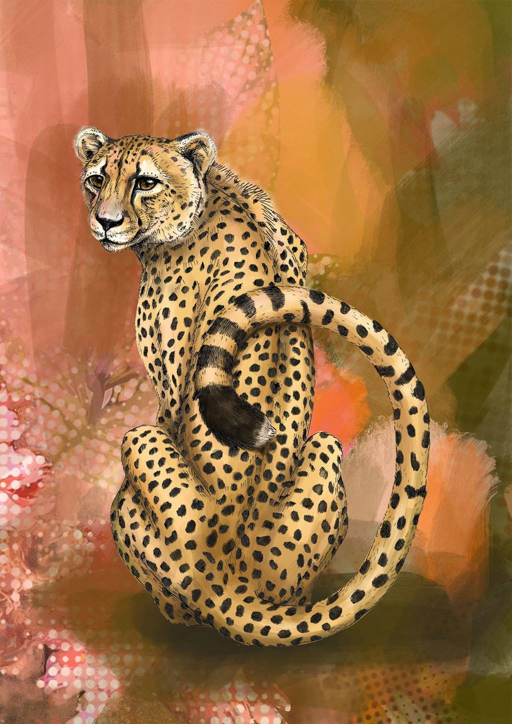 Spotted Repose Giclée Art Print Pawky Paws Art Print