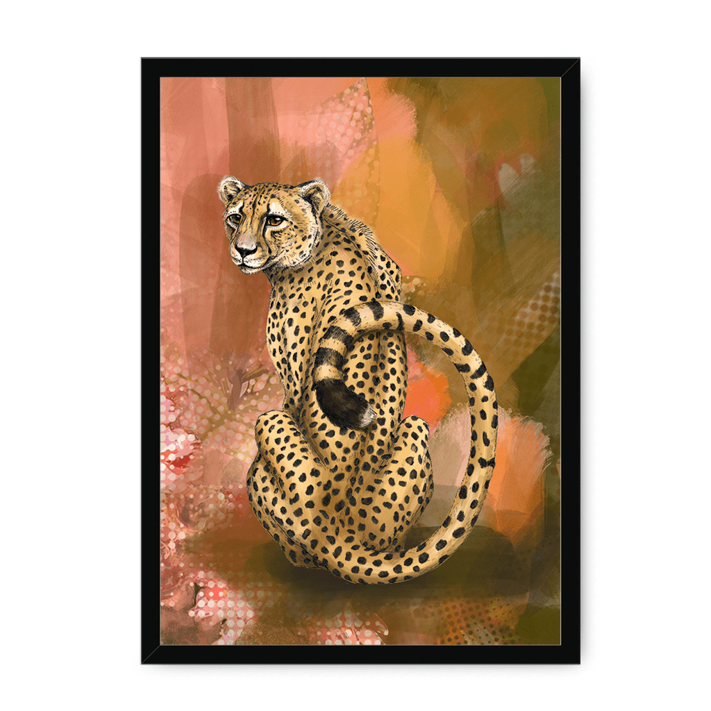 Spotted Repose Framed Print Pawky Paws A3 (297 X 420 mm) / Black / No Mount (All Art) Framed Print