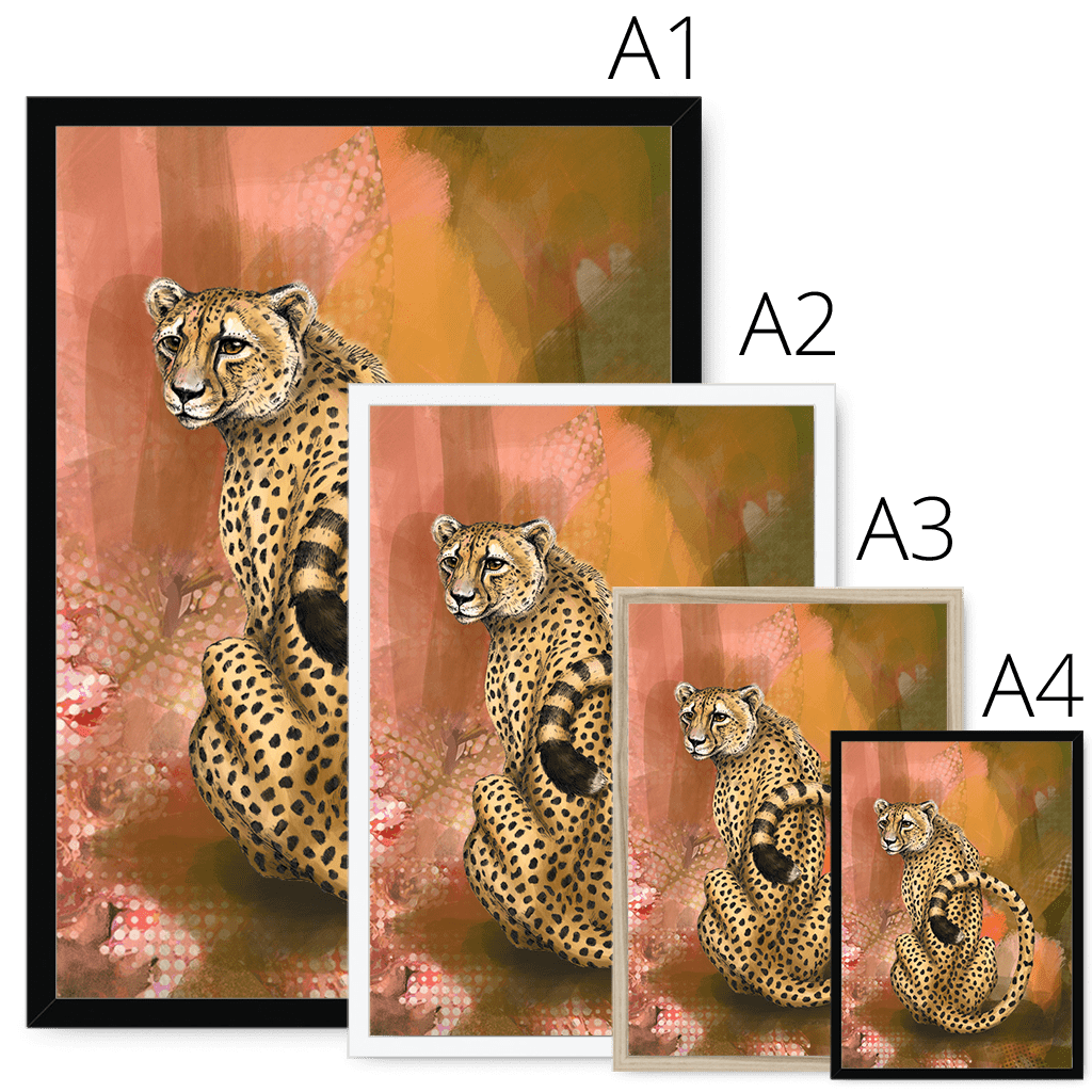 Spotted Repose Framed Print Pawky Paws Framed Print
